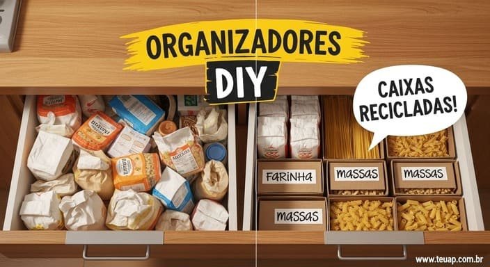 Organizadores DIY com Caixas Recicladas