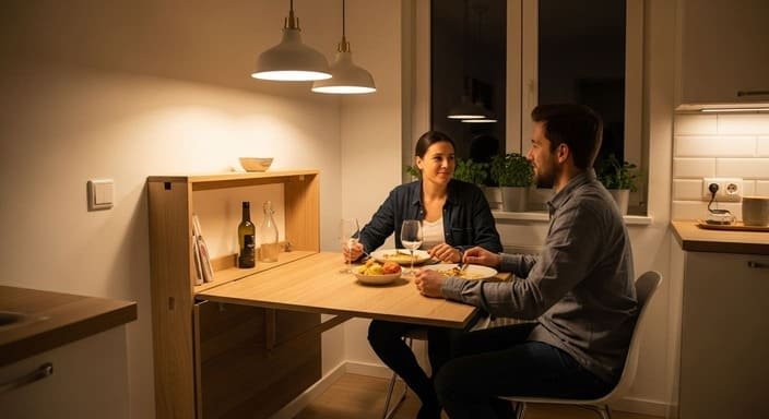 Mesa Dobrável: Jantar sem Ocupar Espaço