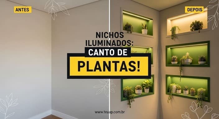 Nichos Iluminados: Canto de Plantas!