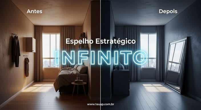 Espelho Estratégico – Ilusão de Espaço Infinito