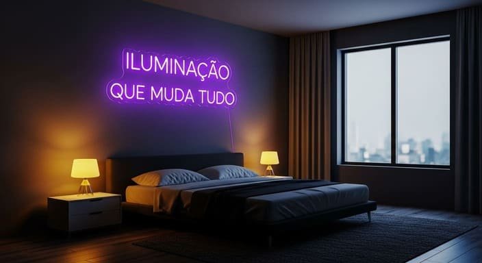 Iluminação de humor e o uso de cores vibrantes