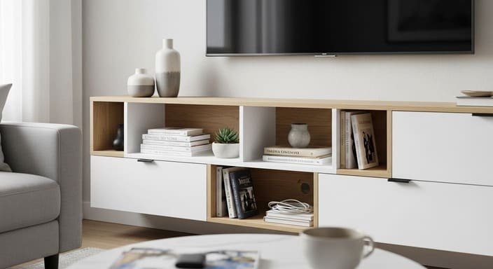 Rack com Nichos: Tudo no Lugar