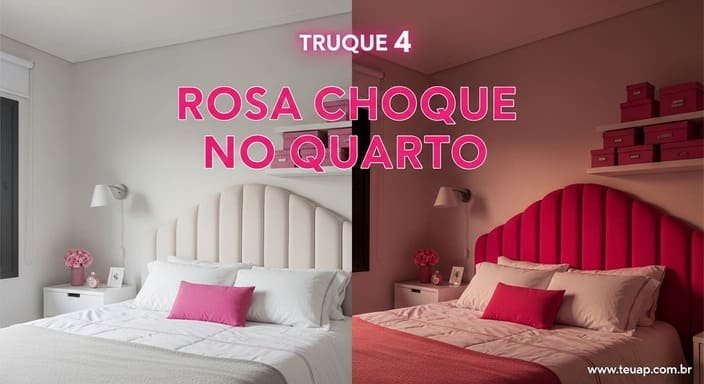 Rosa Choque em Quarto para Sono Feliz