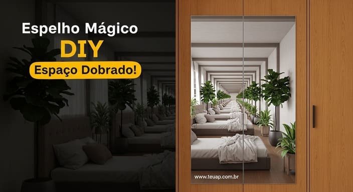 Espelho Estratégico para Ampliação Visual