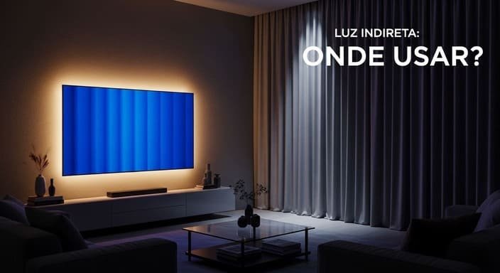 Luz indireta (Sofá, Painel e Cortina)