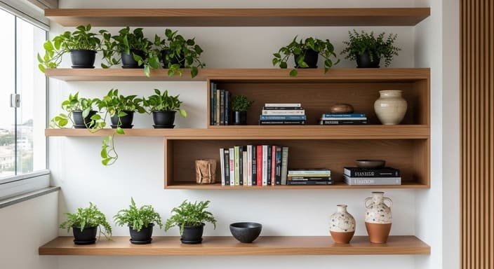 Prateleiras e Nichos: Organização com Estilo