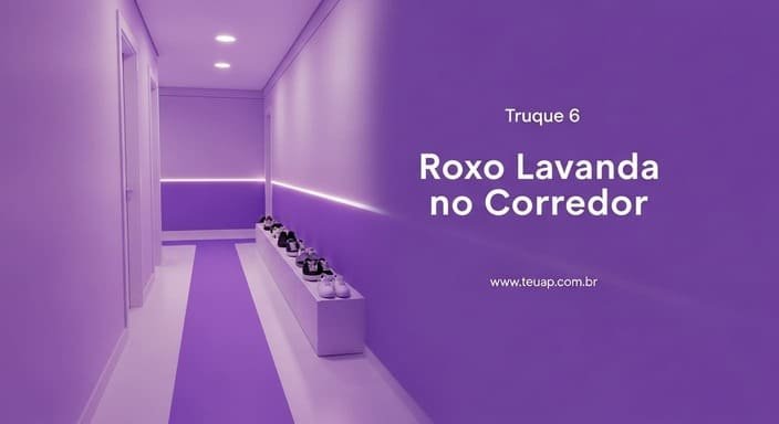 Roxo Lavanda em Corredor para Transição Suave