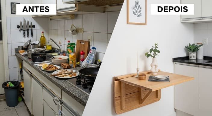 Móveis Multifuncionais e Bancadas Retráteis