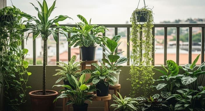 Plantas em Diferentes Alturas: Criando Profundidade