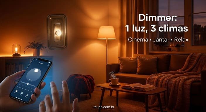 Dimmer: 1 luz, 3 climas