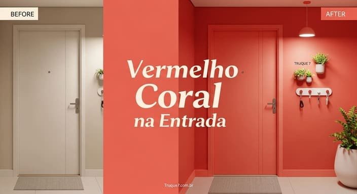Vermelho Coral em Entrada para Boas-Vindas Energéticas