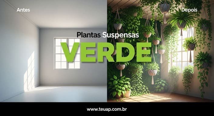 Plantas Suspensas – Verde sem Ocupar Chão