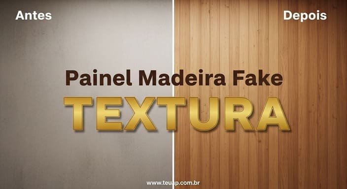 Painel de Madeira Fake – Textura sem Reforma