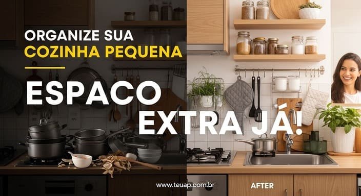 Organize Sua Cozinha Pequena: 8 Segredos para Espaço Extra Já