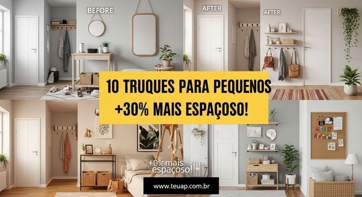 10 Truques para Halls Pequenos: Transforme Seu Portal em 30% Mais Espaçoso