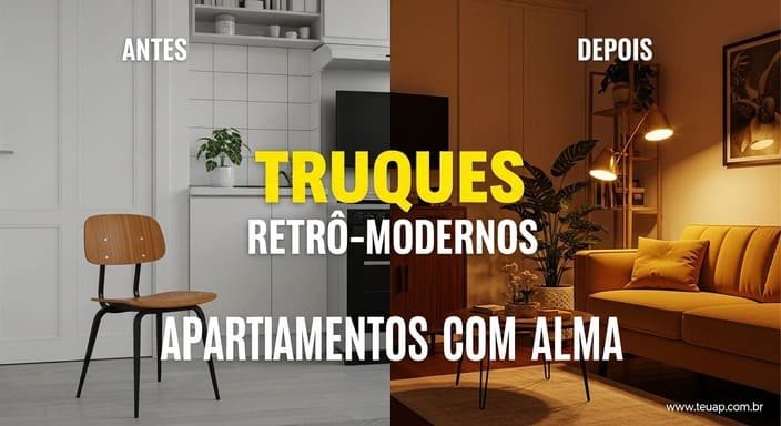 Truques Exclusivos Retrô-Moderno: Apartamentos Compactos com Alma e Sofisticação