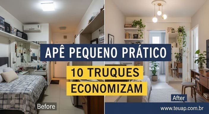 Apê Pequeno Prático: Truques de Decoração que Economizam Espaço e Dinheiro