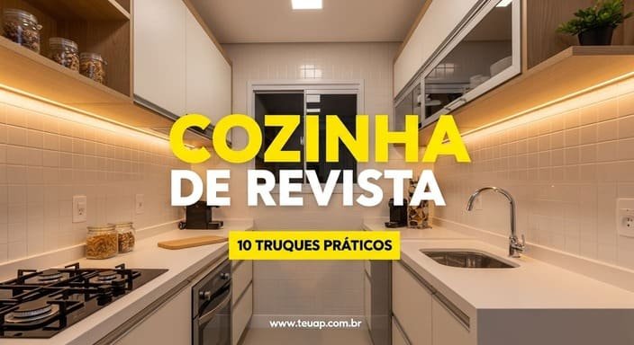 10 Truques de Decoração para Cozinhas de Apartamento que Parecem de Revista