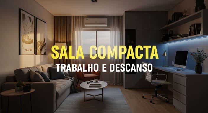 Sala Compacta: 10 truques para separar trabalho e descanso