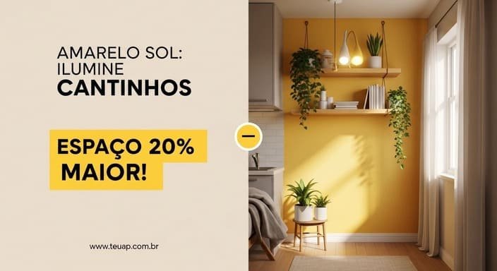 Amarelo Sol: Ilumine Cantinhos