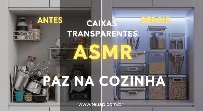 Padronize Caixas Transparentes para Armários de Cozinha