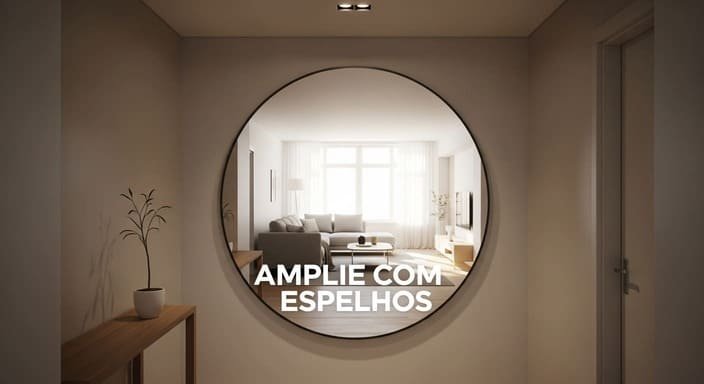 Espelhe a Luz: Use espelhos redondos para ampliar o olhar.