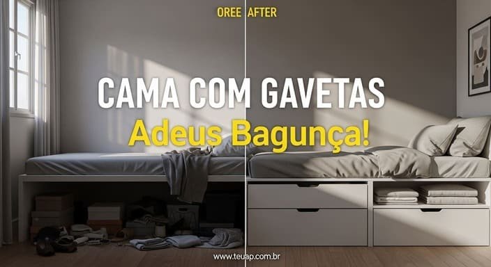 Cama com Gavetas Embutidas