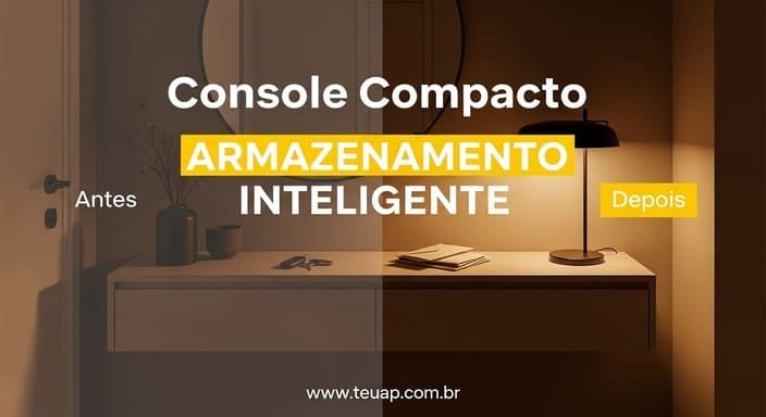 Console Compacto: Armazenamento Inteligente sem Bagunça