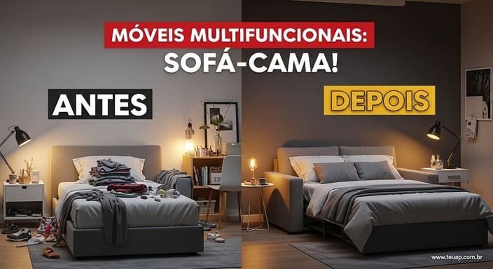Móveis Multifuncionais
Sofá-Cama Mágico!