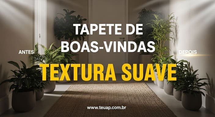 Tapete de Boas-Vindas: Textura e Delimitação Suave