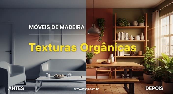 Móveis de Madeira Natural: Texturas Orgânicas