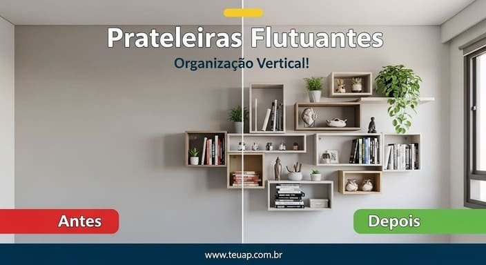 Prateleiras Flutuantes: Organização Vertical Inteligente