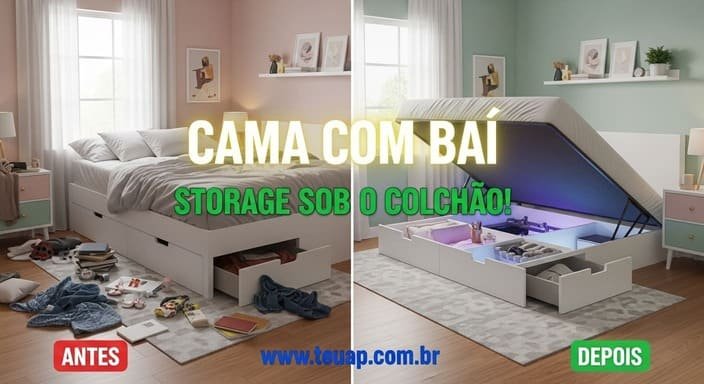 Cama com Baú Integrado: Storage Sob o Colchão