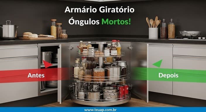 Armário de Canto Giratório: Máximo Uso em Ângulos Mortos