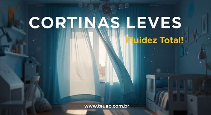 Cortinas Leves e Claras: Fluidez Visual