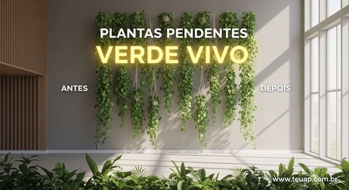 Plantas Pendentes: Verde Vivo sem Ocupar Chão