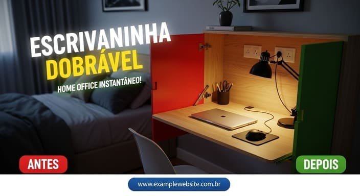 Escrivaninha Dobrável: Home Office Instantâneo