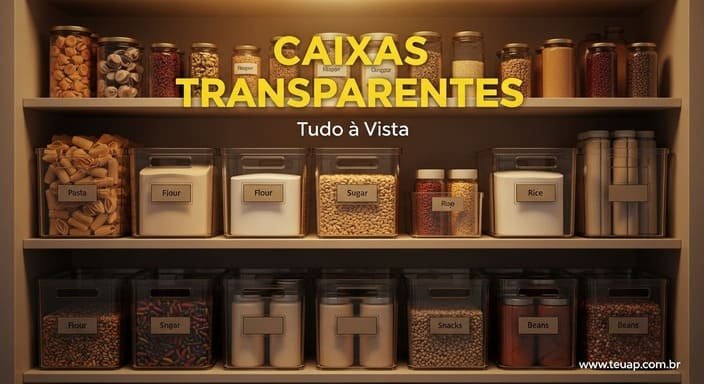 Caixas Transparentes Empilhadas
