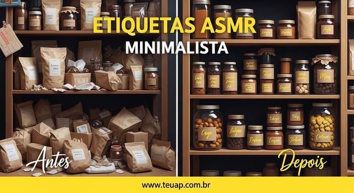 Etiquetas Minimalistas com Caligrafia ASMR