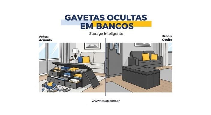 Gavetas Ocultas em Bancos e Otomanos