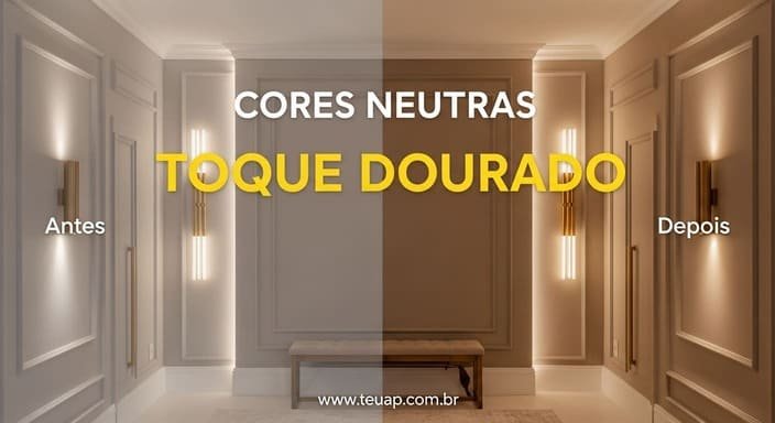 Cores Neutras com Toque Dourado: Equilíbrio Cromático