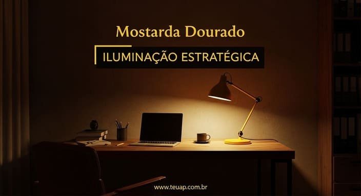 Mostarda Dourado Iluminação Estratégica