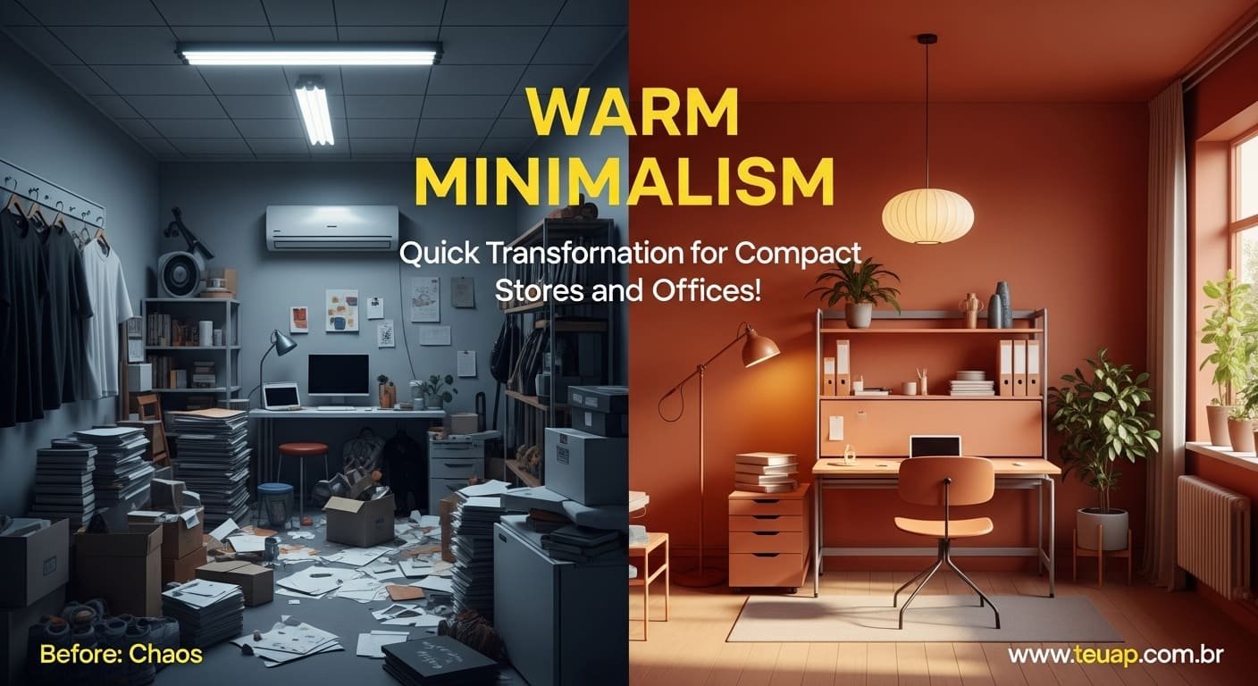 Descubra o Minimalismo Quente: Transformação Rápida para Lojas e Escritórios Compactos