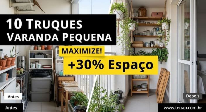 10 Truques para Varanda Pequena: Maximize Espaço em 30% Mais!