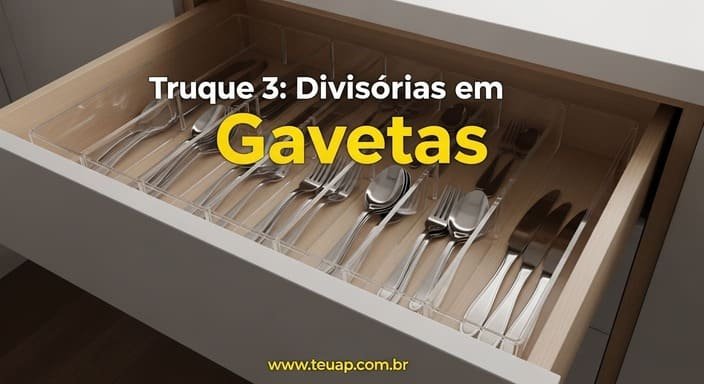 Truque 3: Divisórias em Gavetas