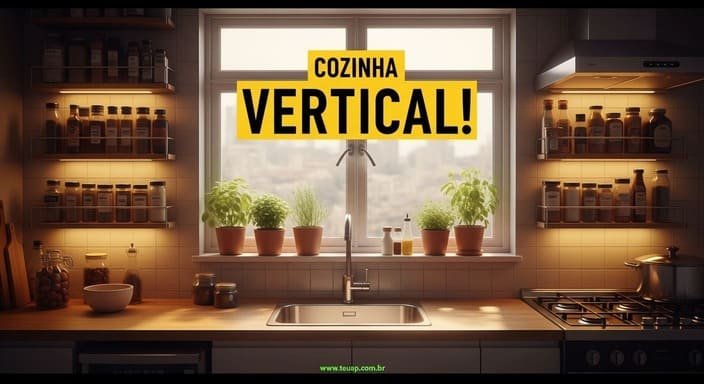 Cozinha Compacta com Organização Vertical