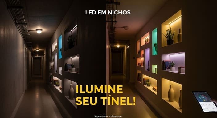 Iluminação LED em Nichos