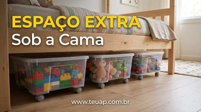 Caixas Organizadoras Rolantes Sob a Cama (DIY e Economia)