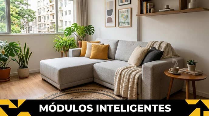 Sofá Modular como Protagonista do Espaço