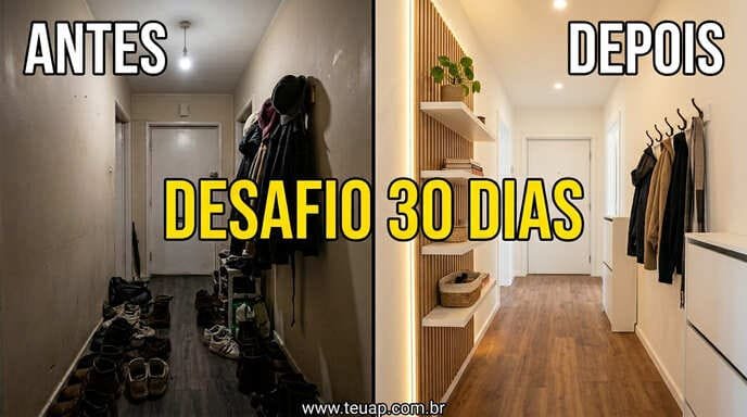 Cronograma DIY de 30 Dias (Antes e Depois)